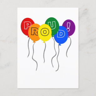 Proud LGBTQ Pride Färg Balloations Vykort