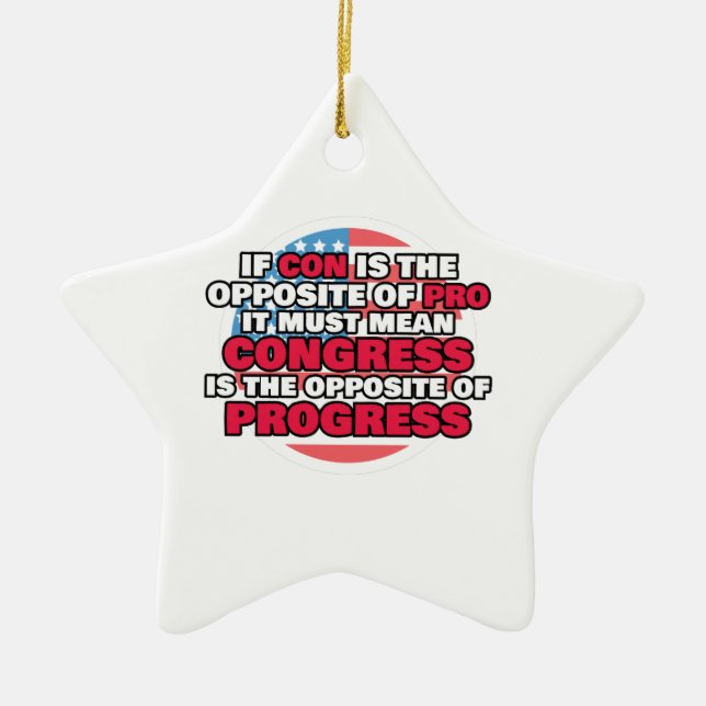 Proud Libertarias kongress är emot Progress Julgransprydnad Keramik (Framsidan)