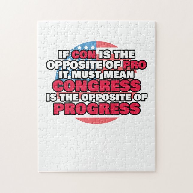 Proud Libertarias kongress är emot Progress Pussel (Vertikal)