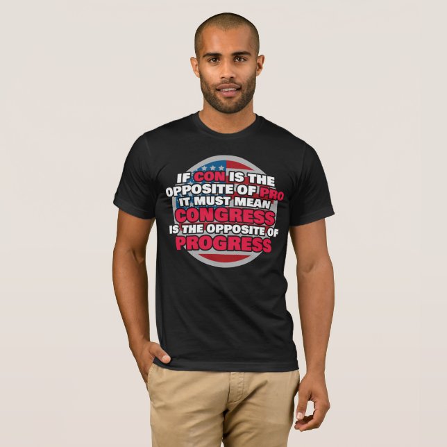 Proud Libertarias kongress är emot Progress T Shirt (Hel framsida)