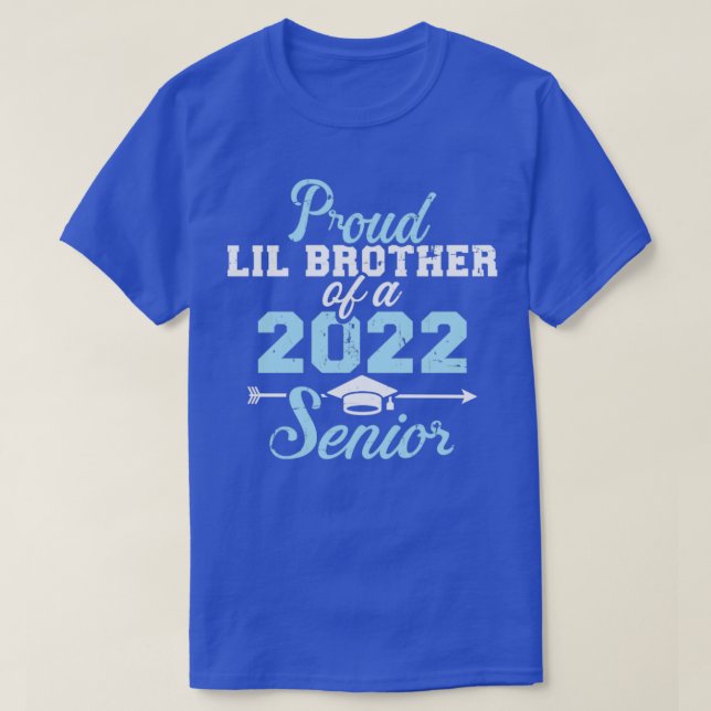 Proud lil-bror till 2022 års ledande studenten-kla t shirt (Design framsida)