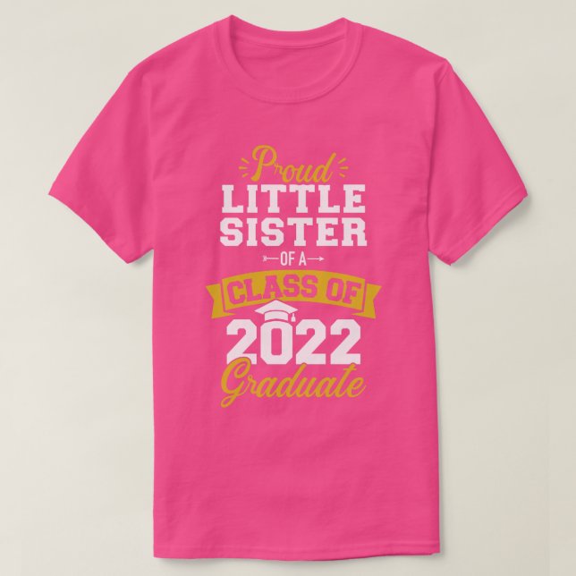 Proud lillasysterklass 2022 student t shirt (Design framsida)