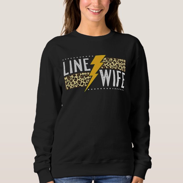 Proud Line Wife  Lineworker Husband Lineman Wife T Shirt (Framsida)