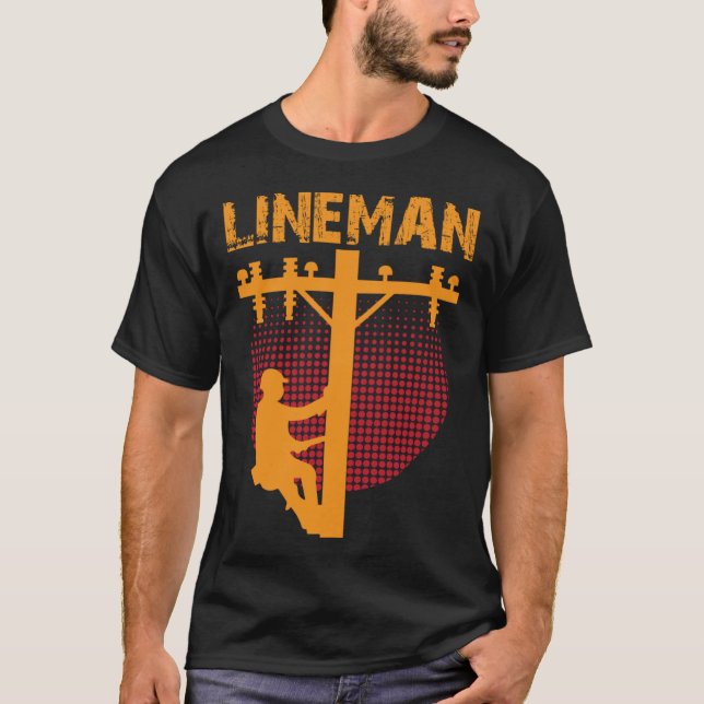 Proud Lineman 1 T Shirt (Framsida)