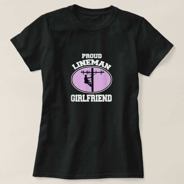 Proud Lineman Girlkompis Lineman Workers Girlfrien T Shirt (Design framsida)