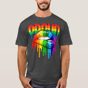 Proud Lip HGBTQ Rainbow Lip Gay pride T Shirt