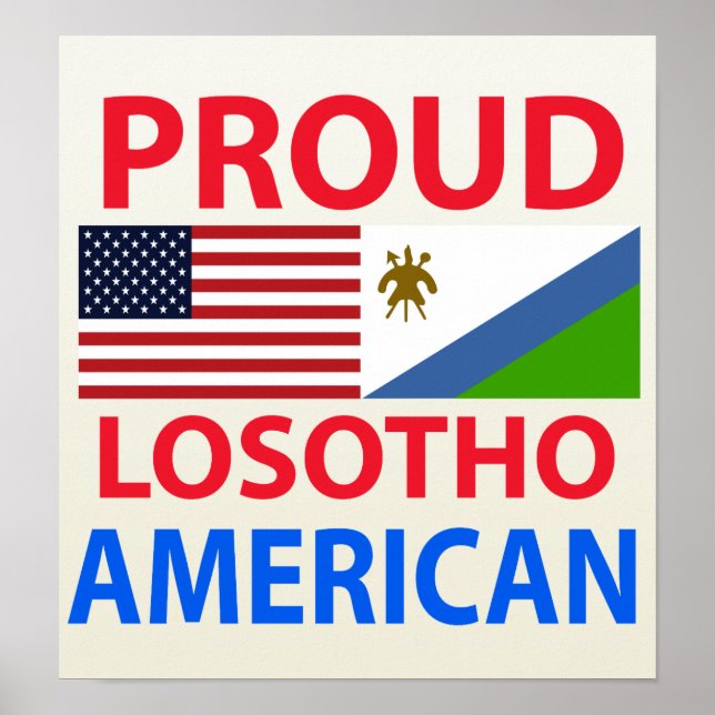 Proud Losotho American Poster (Framsidan)