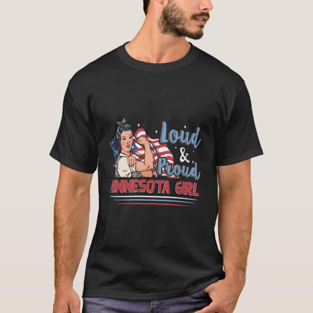 Proud Loud Minnesota T Shirt (Framsida)