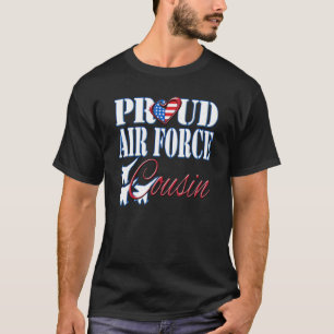 Proud Luft Force Cousin Shirt US Heart Military Ma T