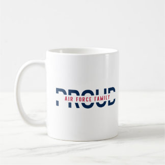 Proud Luft Force Family för manar Women and Childr Kaffemugg