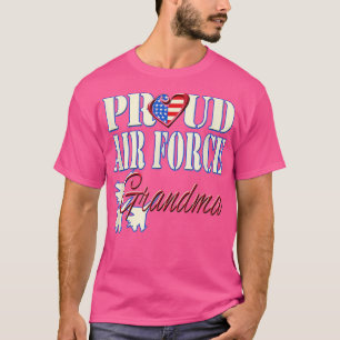 Proud Luft Force Grandma US Heart Milime Women T Shirt