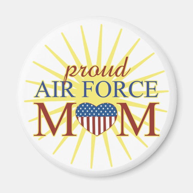 Proud Luft Force Mamma Magnet (Framsidan)