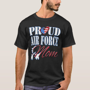 Proud Luft Force Mamma Shirt US Heart Milit Mor T