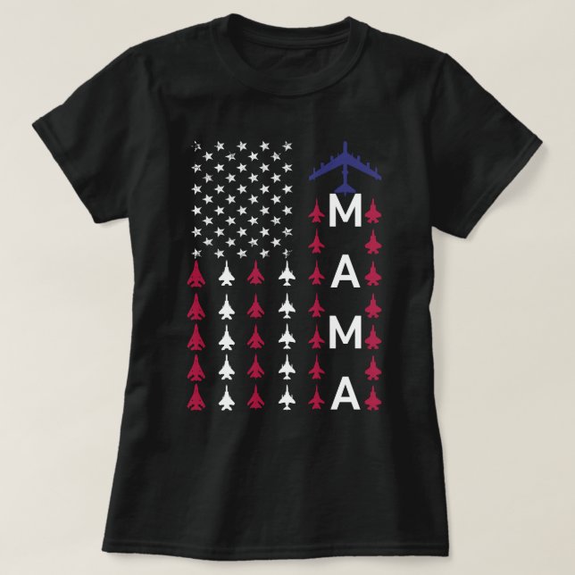 Proud Luft Force Mamma Wife Mamma Usafa Momma Mamm T Shirt (Design framsida)