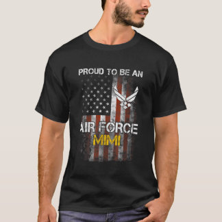 Proud Luft Force Mimi Funny American Flagga TShirt T Shirt
