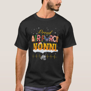 Proud Luft Force Momma Santa Hat-julfamiljen T Shirt