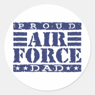 Proud Luft force Pappa Runt Klistermärke