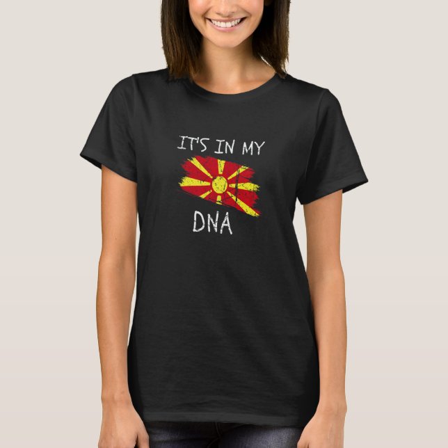 Proud Macedonian Pride It's in my DNA Macedonia Fl T Shirt (Framsida)