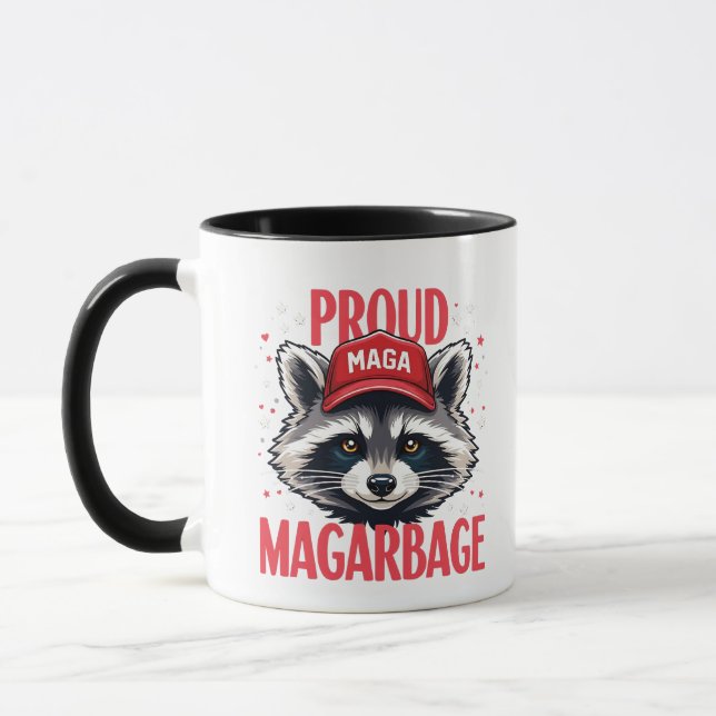 Proud MAGA Sopor för trumpanhängare Mugg (Vänster)