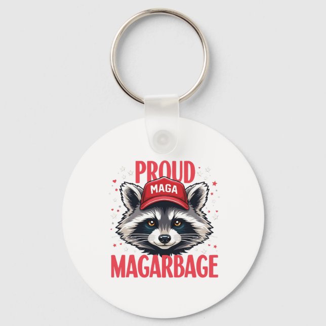 Proud MAGA Sopor för trumpanhängare Nyckelring (Framsida)