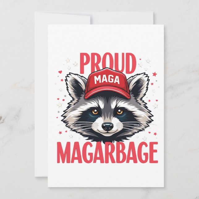Proud MAGA Sopor för trumpanhängare Tack Kort (Framsida)