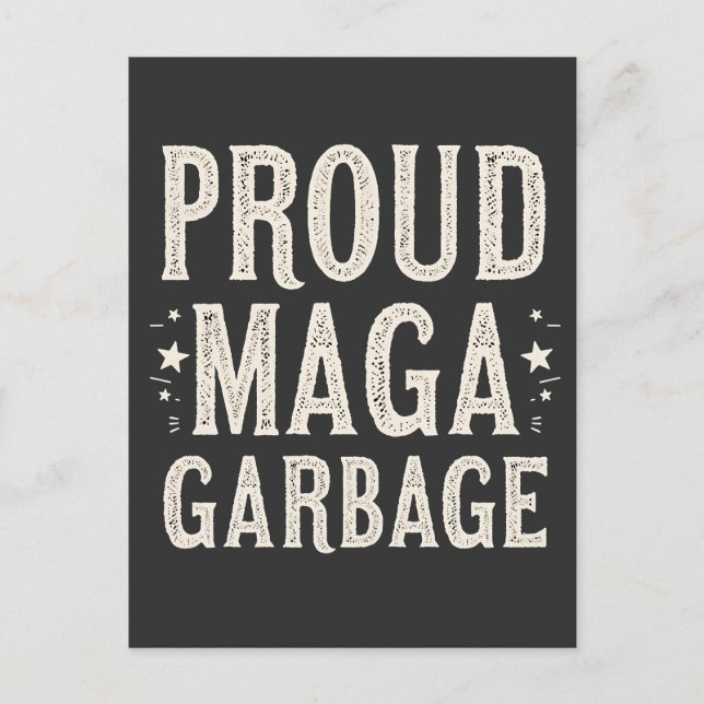 Proud MAGA Sopor för trumpanhängare Vykort (Framsida)