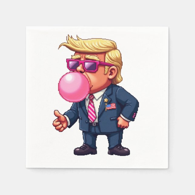 Proud Maga Trump Pixel President Inaguration Day Pappersservett (Framsidan)