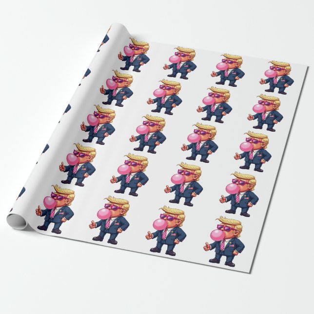 Proud Maga Trump Pixel President Inaguration Day Presentpapper (Utrullad)