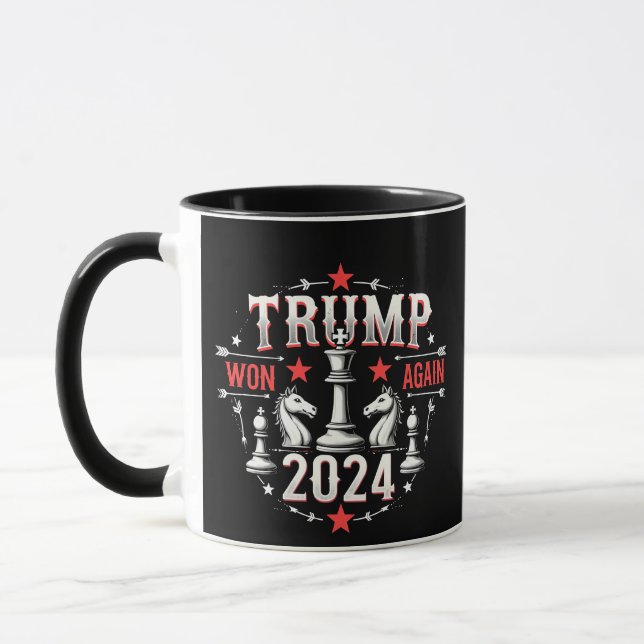 Proud Maga Trump Won 2025 Inagurationsdag Mugg (Vänster)