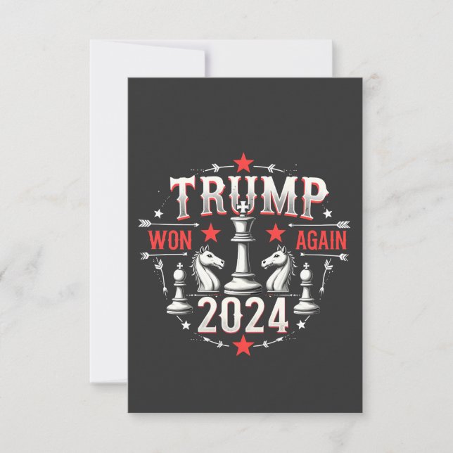 Proud Maga Trump Won 2025 Inagurationsdag Tack Kort (Framsida)