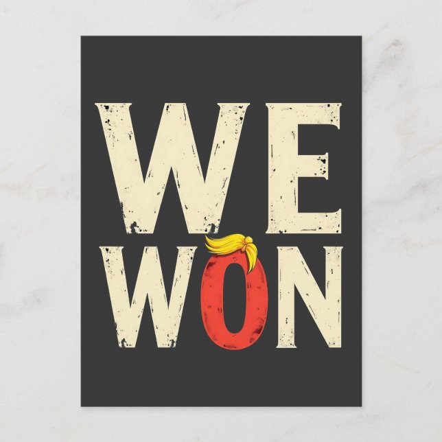 Proud Maga Trump Won Inaguration Day Tal 2025 Vykort (Framsida)