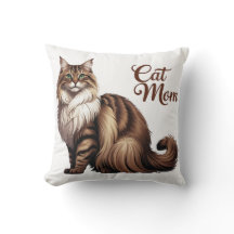 Proud Maine Coon Cat Mamma Pillow I