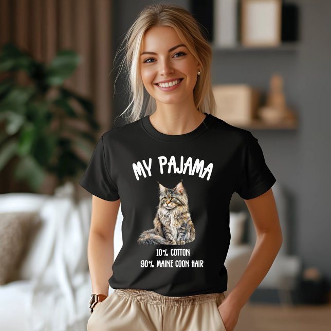 Proud Maine Coon Pajama-utseende T Shirt (Skapare uppladdad)