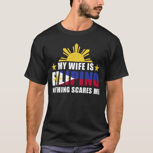 Proud Make Boykompis Filipino Wife Filippinerna T Shirt (Framsida)