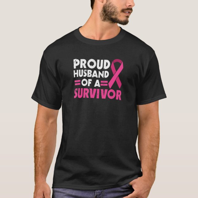 Proud Make of Survivor Breast Cancer Awareness T Shirt (Framsida)