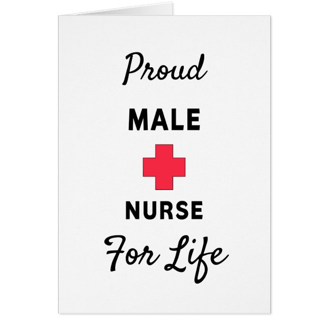 Proud Male Nurse OBS Kort (Framsidan)