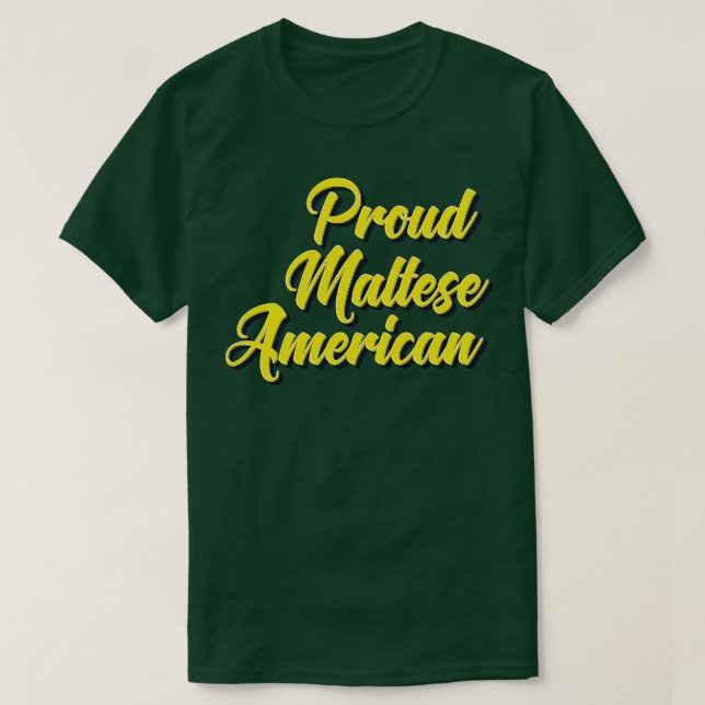 Proud Maltese American T Shirt (Design framsida)