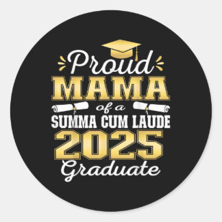Proud Mama 2025 Summa Cum Laude Cl 2025 Graduate  Runt Klistermärke