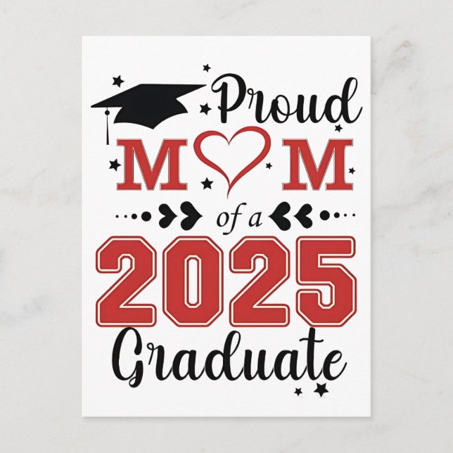 Proud Mamma 2025 Student Studenten-Mor-dagen Helg Vykort (Framsida)