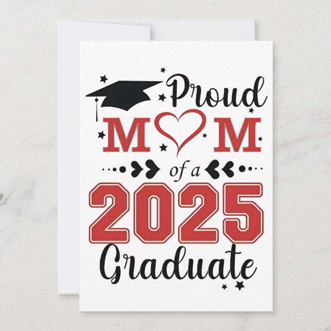 Proud Mamma 2025 Student Studenten-Mor-dagen Tack Kort (Framsida)