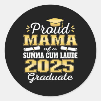 Proud Mamma 2025 Summa Cum Laude Cl 2025 Student Runt Klistermärke