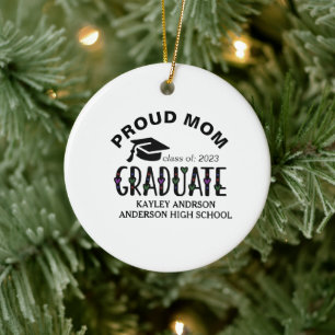 Proud Mamma, Anpassningsbar Studenten Namn Julgransprydnad Keramik