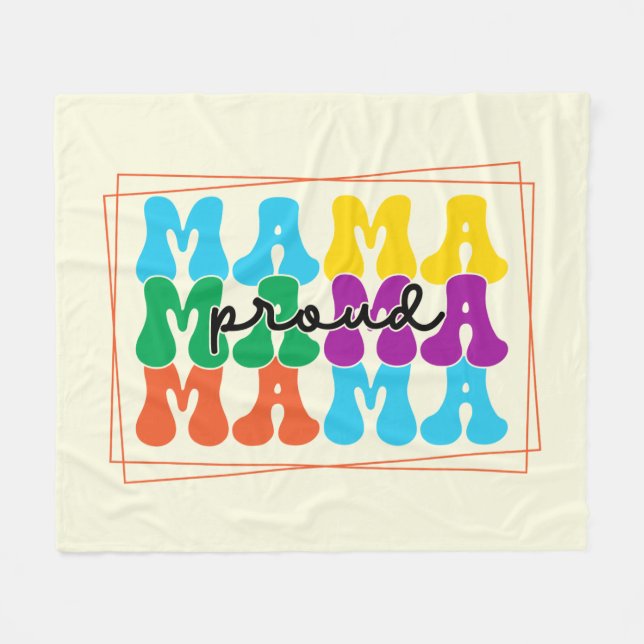 Proud Mamma Autism Awareness Fleece Blanket (Framsidan (Horisontell))
