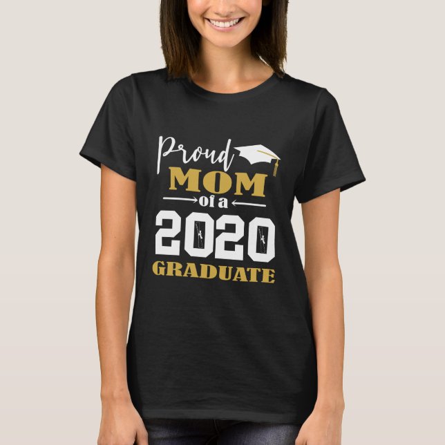 Proud Mamma av 2020 Student White T Shirt (Framsida)
