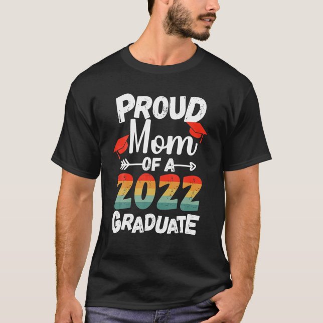 Proud Mamma av 2022 Student Retro Sunglasses Seni T Shirt (Framsida)