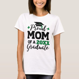 Proud Mamma av 2022 student svart grönt tassel T Shirt