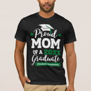 Proud Mamma av 2023 student svart grönt tassel T Shirt