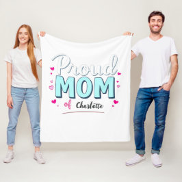 Proud Mamma av | Anpassade Mors dag Fleecefilt