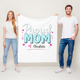 Proud Mamma av | Anpassade Mors dag Fleecefilt