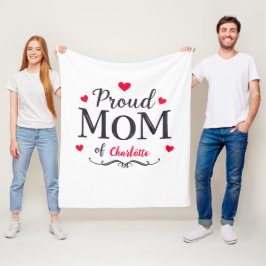Proud Mamma av | Cute Anpassade Mors dag Fleecefilt